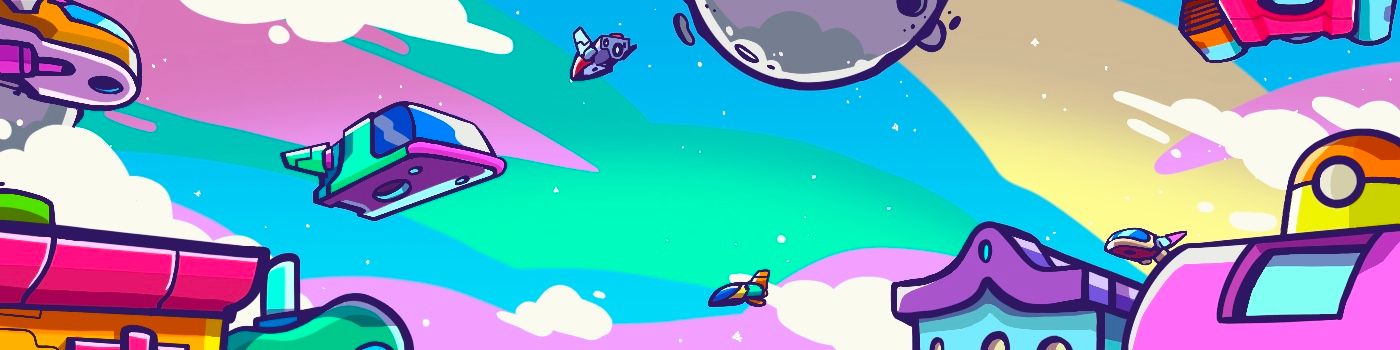 Beings illustrated universe of spaceships and planets